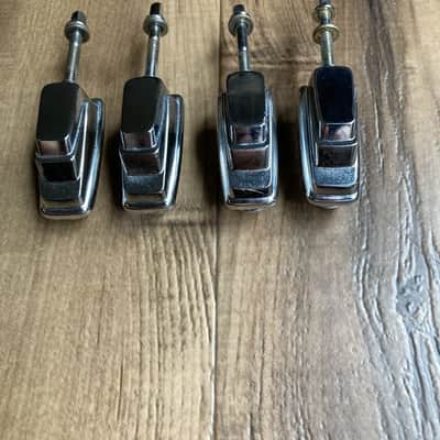 4 Vintage TAMA SWINGSTAR IMPERIALSTAR TOM DRUM LUGS HARDWARE 1980's 80's T-Badge image 3