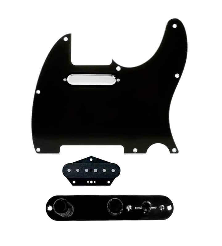 920D Custom Texas Vintage Loaded Pickguard for Tele With Black Pickguard and T4W-REV-B Control Plate image 1