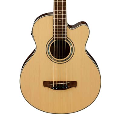 Used Ibanez AEB105ENT AE Acoustic-Electric 5-String Bass - Natural image 3