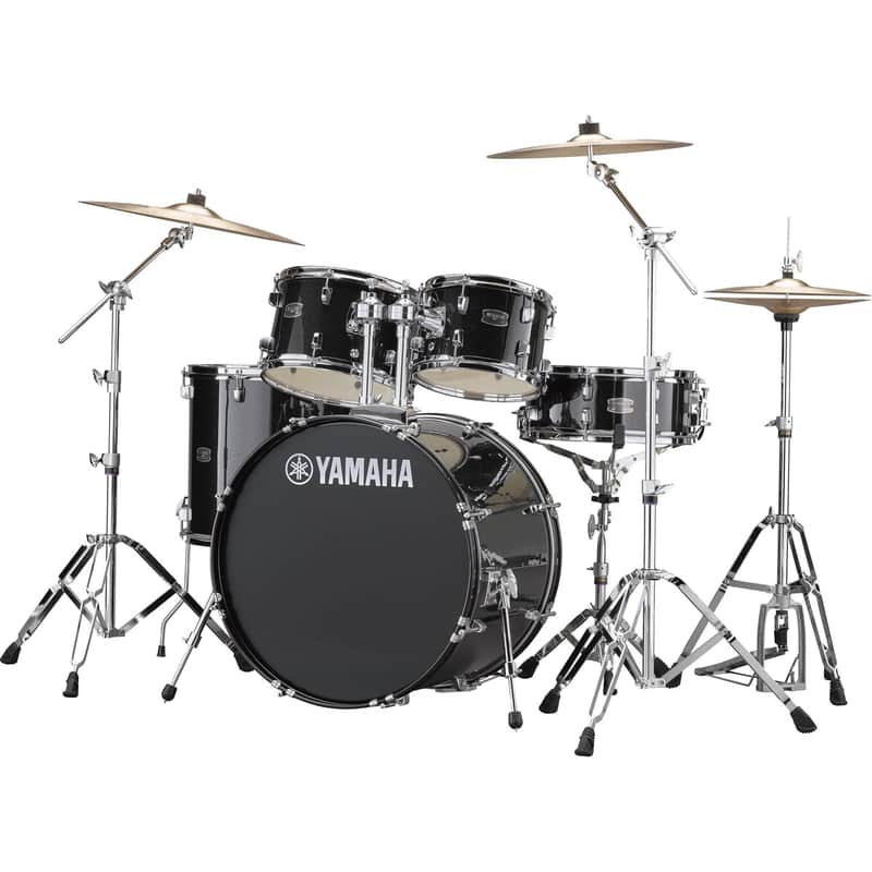 Yamaha RYDEEN 5-Piece 22” Bass Drum Kit w/ Hardware Cymbals Throne - Black Glitter image 1