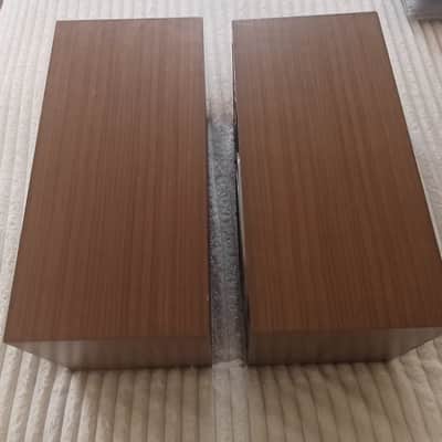SONY Carbacon / SS-3035 Loudspeakers 1980s - Teak cabinets, with composite front face and material grilles image 10
