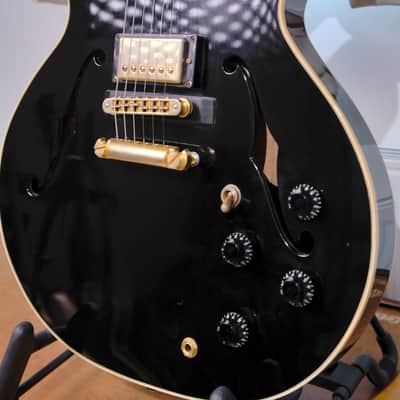 Ultra Rare Fully Custom Hand Built MIJ Japan Semi Hollow Guitar - Aozax Black Nitro Laquer Gibson ES-347 Copy image 6