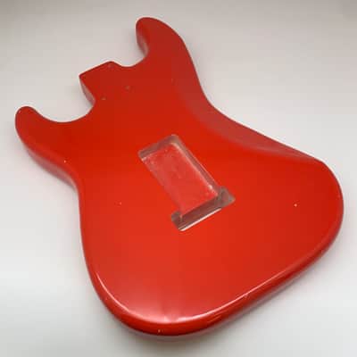 BloomDoom Nitro Lacquer Aged Relic Fiesta Red S-Style Vintage Custom Guitar Body image 8