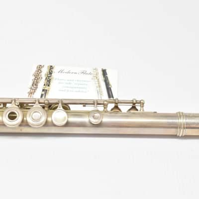 Vintage Gemeinhardt Sterling Silver Handmade 3SSB Open Hole Flute Inline B Foot image 5