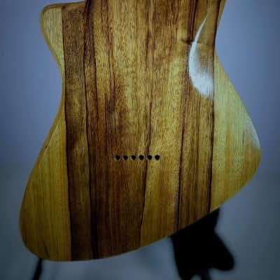 Chechen on Black Limba Meteora Style Replacement Guitar Body - Tele Routing image 7