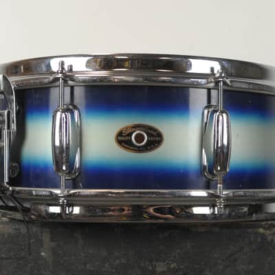1960s Slingerland 5x14 Blue & Silver Duco Hollywood Ace Snare Drum image 1