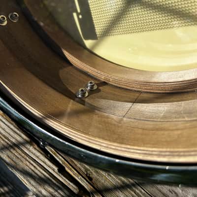Custom made Snare Drum 12” x 5” Maple Snare 2025 - Distressed Retro Blue Venetian Plaster image 14
