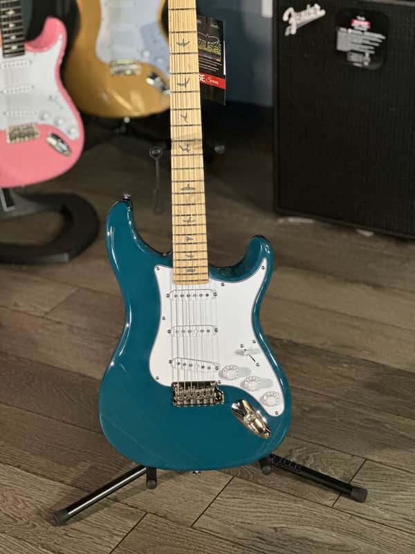 PRS SE Silver Sky, Maple Neck, Nylon Blue #4561 W/ Free | Reverb