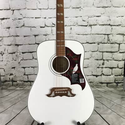Epiphone Limited Edition Dove Pro Acoustic Electric Guitar – Alpine White image 1