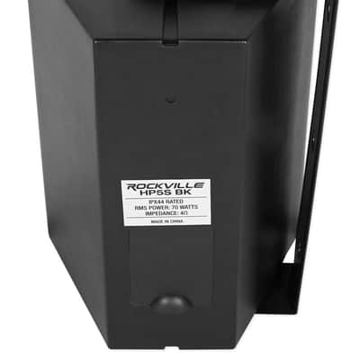 (2) Rockville HP5S BK Black 5.25" Outdoor/Indoor Swivel Wall Mount Home Speakers image 4