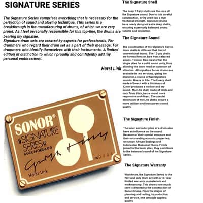 Sonor Signature 10x10" Heavy Bubinga Tom (HLT 10) - Horst Link Era 1980s image 10