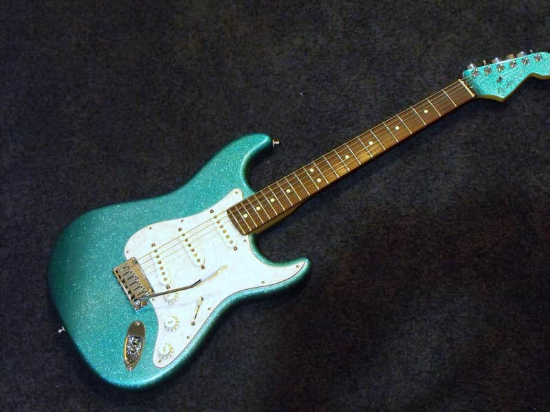 2001 Fender Mars Music Short-Run / Special Edition Crossroads Stratocaster - Teal Sparkle image 1