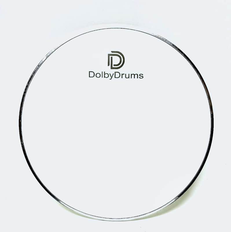 Dolby 12” 4-Ply MESH Low Volume Bass Kick Drumhead White Heavy Duty image 1