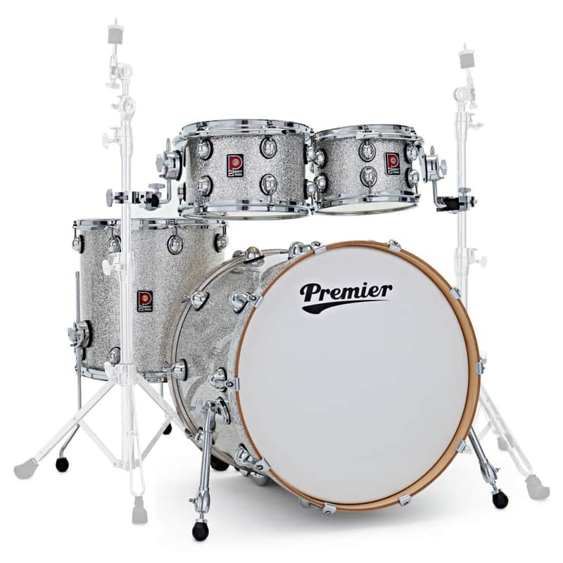 Premier Genista Maple Series 22" Four-Piece Shell Pack Silver Sparkle PGM22-4SPSSX image 1
