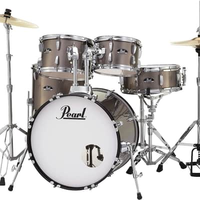 Pearl Roadshow Drum Set 5-Piece Complete Kit with Cymbals and Stands, Bronze Metallic (RS505C/C707) image 6