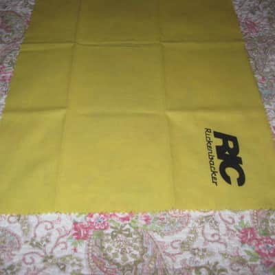 new Rickenbacker Polishing Cloth 97001, RIC Polishing Cloth, yellow w/ black graphic 14.5" x 22.5" image 5
