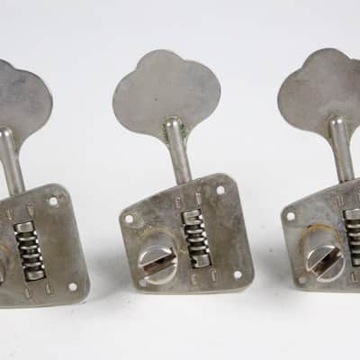 1968-1972 Vintage Fender Jazz/Telecaster/Precision Bass PBass ~NICKEL TUNERS~ Set of 3 1969,1970,1971 image 6