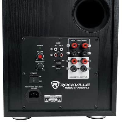 Rockville ROCK SHAKER 6.5" Inch Black 200w Powered Home Theater Subwoofer Sub image 4
