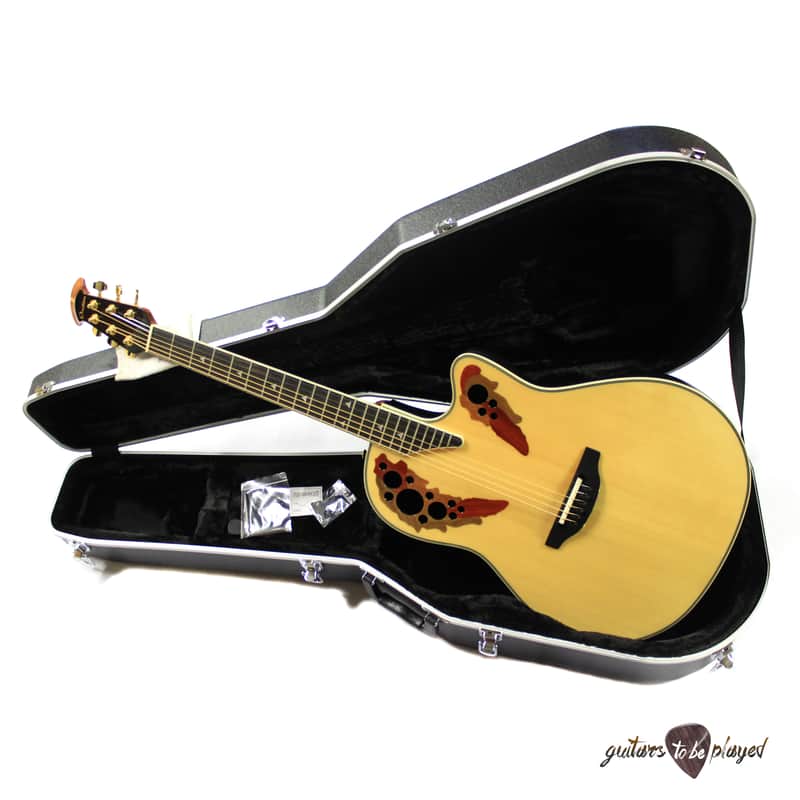 Ovation Elite 2078 AX-4 Deep Contour Acoustic/Electric Guitar - Natural w/ Case image 1