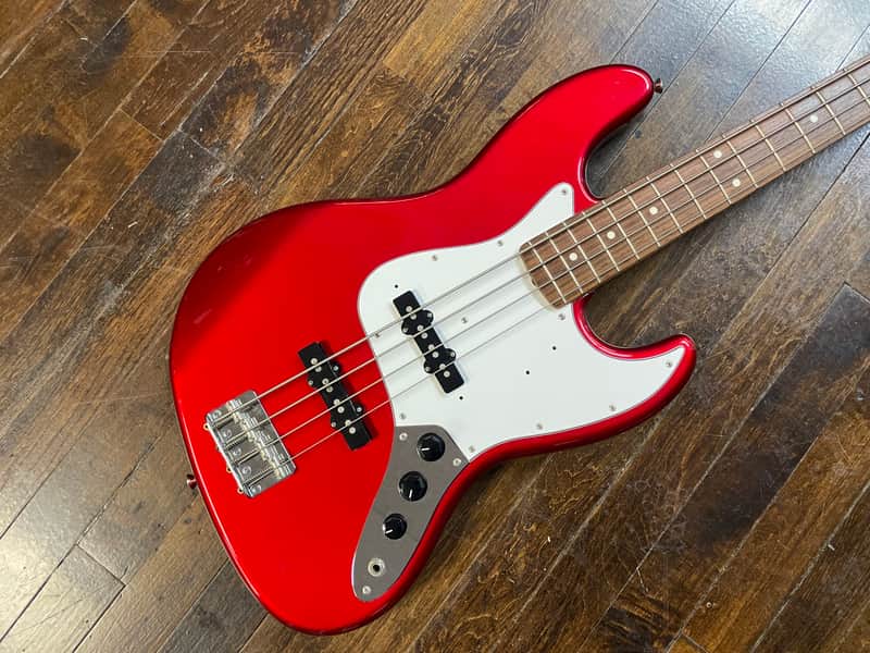 Fender Japan Jazz Bass Standard Electric Bass Candy Apple Red MIJ