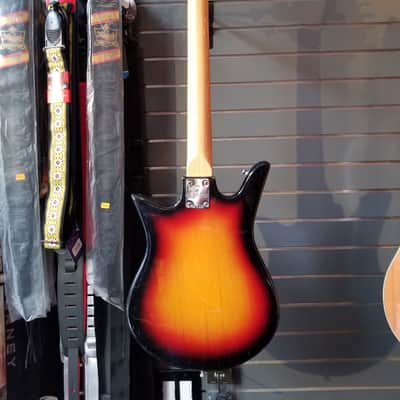 Teisco Del Rey K-ET-200 1960's Sunburst Vintage Electric Guitar w/ Gig Bag image 8