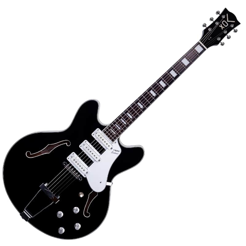 Vox Bobcat S66 Semi-Hollow Body Guitar - Black image 1