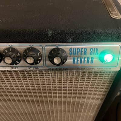 Fender Super Six Reverb 2-Channel 100-Watt 6x10" Guitar Combo 1972 - 1976 - Silverface image 7