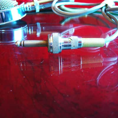 Vintage 1960's Astatic D-104 crystal "Lollipop" microphone Chrome w F-11 adapter Hi Z harp # 9 image 9