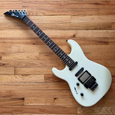 1987 Charvel Model 3 Left Handed Electric Guitar White Sparkle image 2