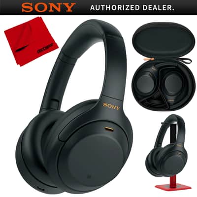 Sony Premium Noise Cancelling Wireless Over-the-Ear Headphones + Pro Stand Kit image 1