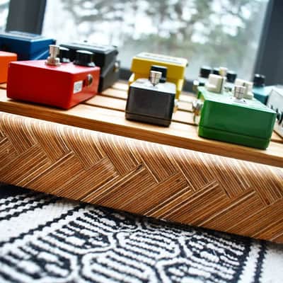 Lakefront Plywood chevron pedalboard 2022 image 2