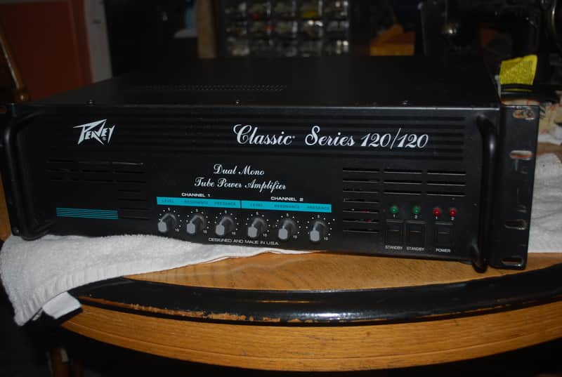 Peavey Classic 120/120 Tube Power Amp Black image 1