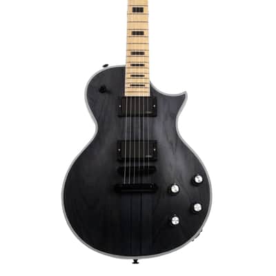 10S GF Neck-Thru Maple Walnut 5 Piece Neck, Ash Body, EMG Pickups Electric Guitar Satin Black image 2