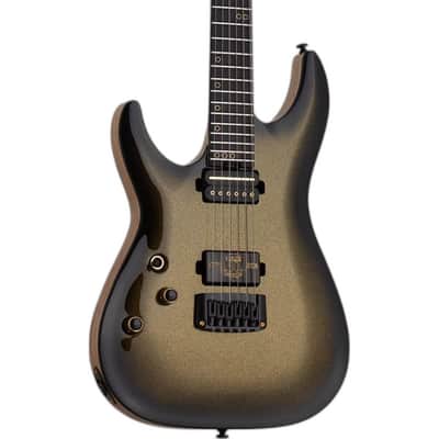 Schecter C-1 50th Anniversary LH guitar in Gold Burst image 3