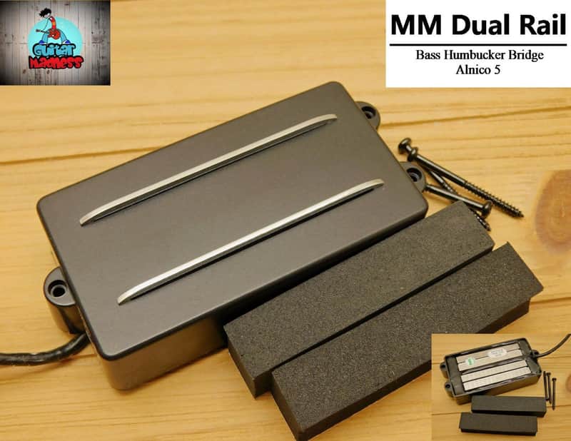 G.M. MM style 4 str. Dual Rail Bass Humbucker A5 image 1