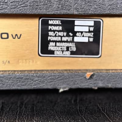 Marshall JMP MKII Super Bass 100W Vintage 1970s Valve Amp Marshall Serviced image 9