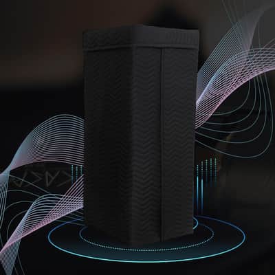 Portable Vocal Booth - Studio Grade Echo-Free Recording Booth for Voiceover, Podcast & Singing, Home Studio/Sound Isolation Booth with Light & Travel Bag (ZIGZAG-BLK, L) image 2