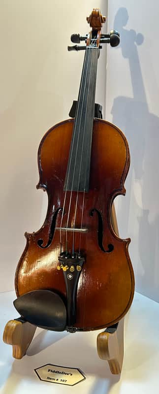 4/4 Adult Vintage Violin Unlabeled believed to be German 1910 - Varnished Maple & Spruce image 1