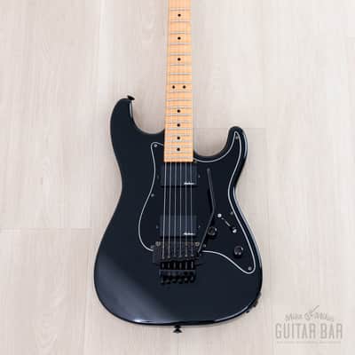 1988 Charvel by Jackson 1A2H Superstrat Black HH w/ Locking Tremolo, Japan image 2