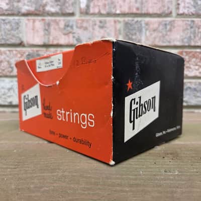 Vintage 1960's Gibson Guitar String Counter Top Display Box w/ String Boxes, Strings! image 4