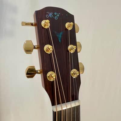 K Yairi KY FYM94 OV/SPR(14 fret folk) Masterworks (2024) 61540, Ovankol /Spruce, Hiscox case. Handmade in Japan. image 9