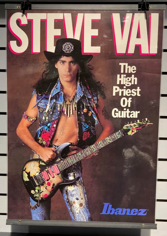 Steve Vai Jem Floral Guitar Ibanez Dealer Laminated Double Sided Poster image 1