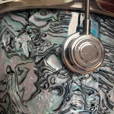 DW Collector's Series Drum Set - 10/12/15/22/14 Blue Abalone Finishply 1999 image 18