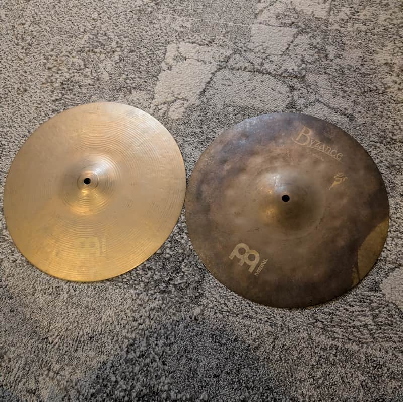 Meinl 14" Byzance Vintage Sand Hi-Hat (Pair) 2010 - Present - Sandblasted image 1