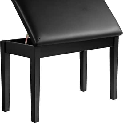 Piano Bench with Storage for Music Sheet, Padded Cushion Keyboard Stool Chair Vanity Seat image 1