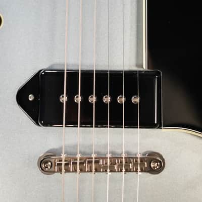 Eastman T64 Trapeze Hollow Body Electric Guitar - Iced Blue Metallic with Gig Bag image 10