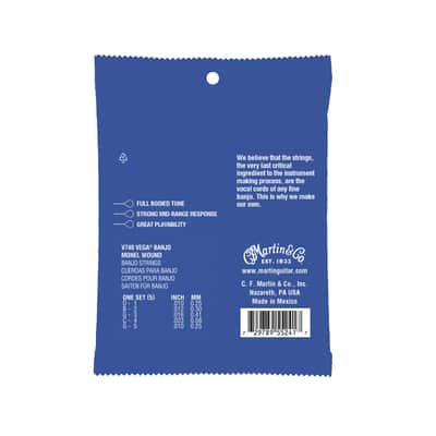 Martin V740 Monel Wound Vega Banjo Strings - Medium image 2