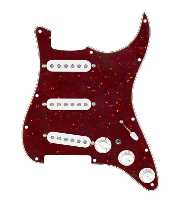 920D Custom Texas Growler Loaded Pickguard 7 Way with Toggle for Stratocasters Tortoise / White image 1