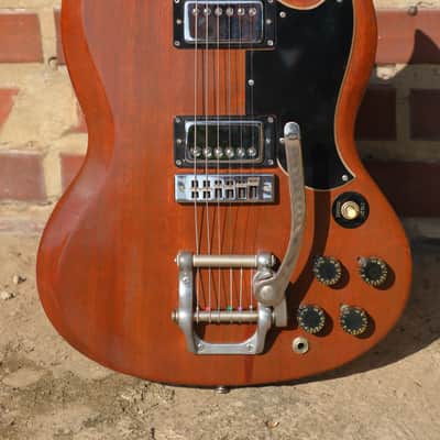 Gibson SG Standard 1974 - Walnut w/ Factory Bigsby - All Original - Exceptional "Time Capsule" Condition image 5