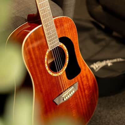 Washburn WD100DL Dreadnought Mahogany Acoustic Guitar w/ Gigbag (WD100DLMK-U) image 5